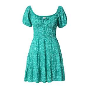 HOLLISTER Letní šaty zelená / bílá