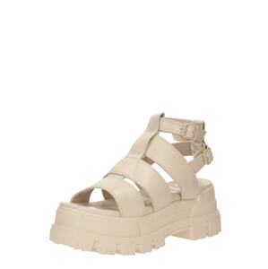 BUFFALO Páskové sandály krémová / bílá