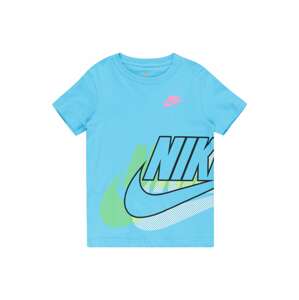 Nike Sportswear Tričko 'FUTURA SIDEWINDER'  nebeská modř / světle zelená / světle růžová / černá