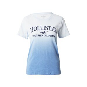 HOLLISTER Tričko námořnická modř / pastelová modrá / světlemodrá