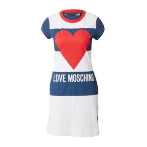 Love Moschino Šaty 'ABITO FELPA' námořnická modř / červená / bílá
