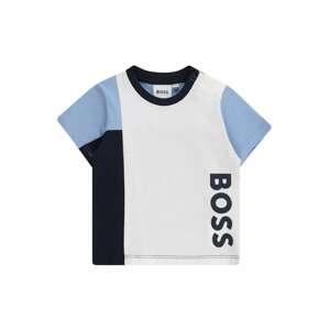 BOSS Kidswear Tričko noční modrá / nebeská modř / bílá