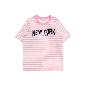 Vero Moda Girl Tričko 'LEILA' pink / černá / bílá