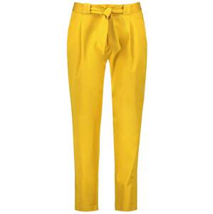 TAIFUN Kalhoty se sklady v pase žlutá