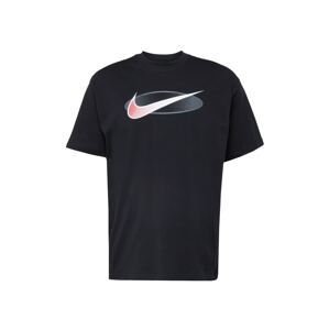 Nike Sportswear Tričko šedá / růžová / černá / bílá