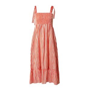 Compania Fantastica Letní šaty  oranžově červená / přírodní bílá