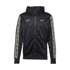Nike Sportswear Mikina 'Repeat' svítivě žlutá / černá / bílá