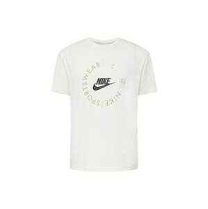 Nike Sportswear Tričko béžová / černá / bílá