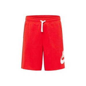 Nike Sportswear Kalhoty 'CLUB ALUMNI' červená / bílá