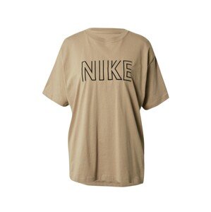 Nike Sportswear Oversized tričko khaki / černá