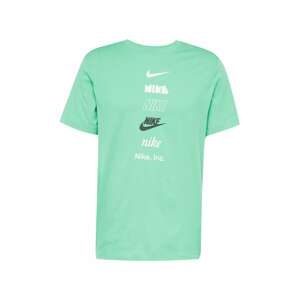 Nike Sportswear Tričko mátová / černá / bílá