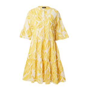TAIFUN Šaty krémová / tmavě žlutá