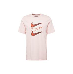 Nike Sportswear Tričko 'SWOOSH' světle růžová / červená