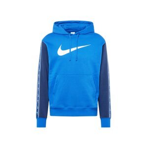 Nike Sportswear Mikina 'REPEAT' indigo / nebeská modř / bílá