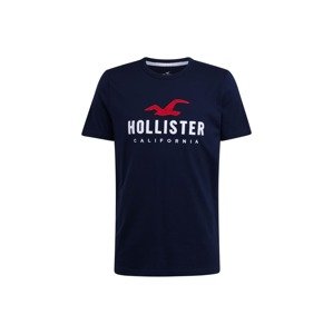 HOLLISTER Tričko 'EMEA' námořnická modř / červená / bílá