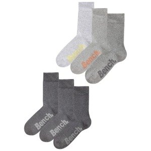 BENCH Ponožky  žlutá / antracitová / šedý melír / oranžová