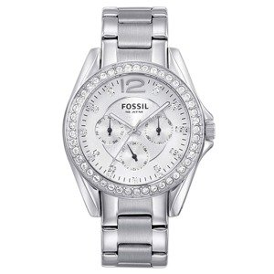 FOSSIL Analogové hodinky 'RILEY'  stříbrná / bílá
