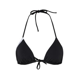Calvin Klein Swimwear Horní díl plavek 'TRIANGLE'  černá / bílá