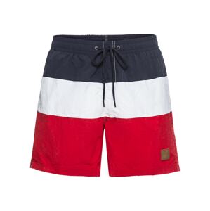 Urban Classics Plavecké šortky  bílá / červená / námořnická modř