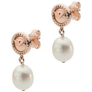 Emporio Armani Náušnice  perlově bílá / růžově zlatá