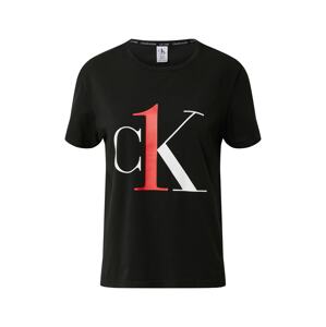 Calvin Klein Underwear Tričko na spaní 'S/S CREW NECK'  červená / černá