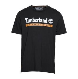 TIMBERLAND Tričko  černá / bílá / oranžová
