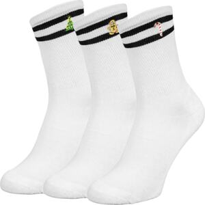 Urban Classics Ponožky 'Christmas Sporty'  bílá / černá / limone / trávově zelená / ohnivá červená