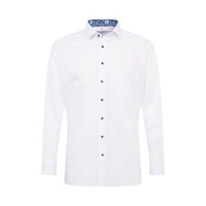 OLYMP Košile 'Tendenz'  bílá / modrá