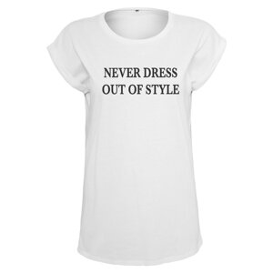 Merchcode Tričko 'Never Out Of Style'  černá / bílá