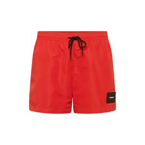 Calvin Klein Swimwear Plavecké šortky 'DRAWSTRING'  červená