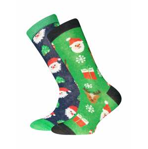 EWERS Ponožky  zelená / noční modrá / bílá / červená / hnědá