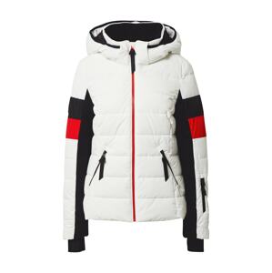 Superdry Snow Sportovní bunda  bílá / černá / ohnivá červená
