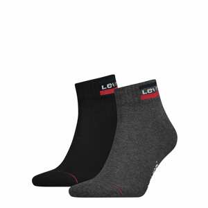 LEVI'S Ponožky  šedá / červená / černá / bílá