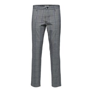 SELECTED HOMME Chino kalhoty  šedá / černá / bílá