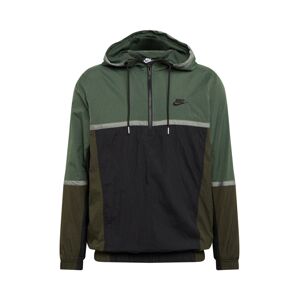 Nike Sportswear Přechodná bunda  černá / tmavě zelená