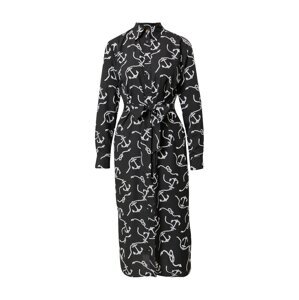 Lauren Ralph Lauren Košilové šaty 'FAYELLA'  černá / bílá