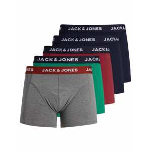 JACK & JONES Boxerky  šedá / vínově červená / tmavě modrá / zelená / bílá