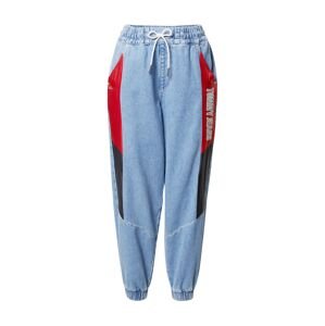 Tommy Jeans Džíny 'HR ELASTICATED PANT FMXLBR'  světlemodrá / červená / marine modrá / bílá