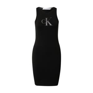 Calvin Klein Jeans Kleid  černá / bílá