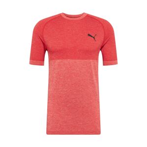 PUMA Funkční tričko 'Evoknit'  jasně červená / červený melír