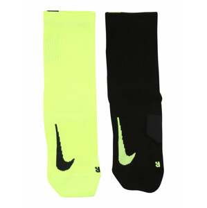 NIKE Sportovní ponožky 'Multiplier'  černá / žlutá