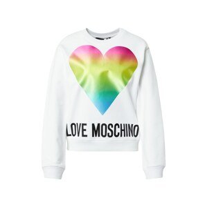 Love Moschino Mikina  bílá / černá / mix barev