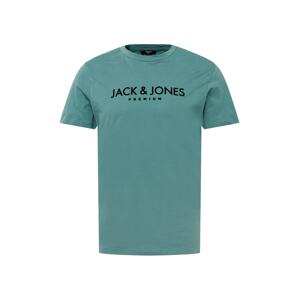 JACK & JONES Tričko  pastelová modrá / černá