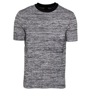 River Island Shirt 'SPACEDYE'  černá / bílá