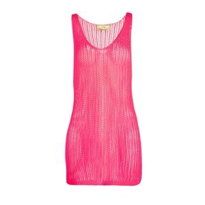 MYMO Úpletové šaty  svítivě růžová