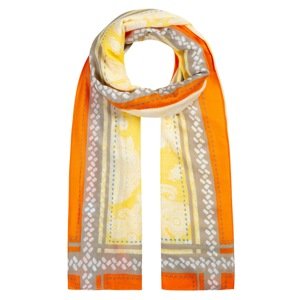 CODELLO Šátek 'SAFARI'  chladná modrá / žlutá / šedá / oranžová / bílá