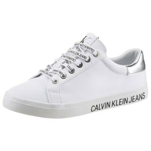 Calvin Klein Jeans Sneaker  bílá / stříbrná