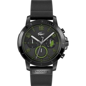 LACOSTE Analogové hodinky  černá / zelená