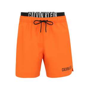 Calvin Klein Swimwear Plavecké šortky  oranžová / černá / bílá