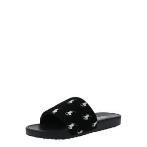 Polo Ralph Lauren Otevřená obuv 'Gansett'  černá / bílá